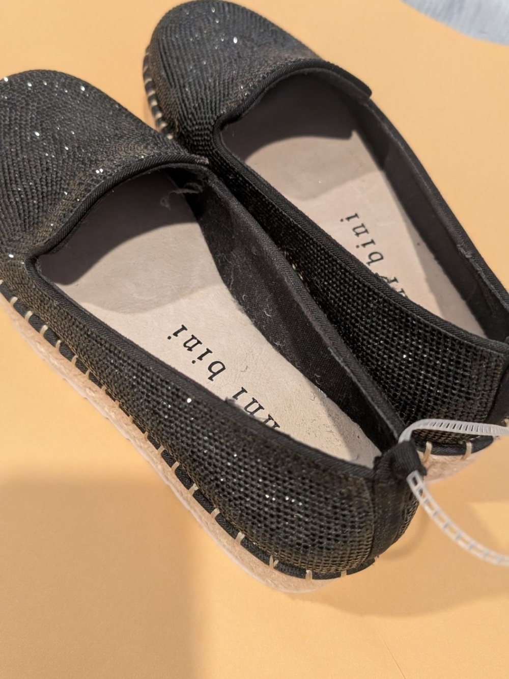 Gianni Black Sparkle Slip-On Shoes